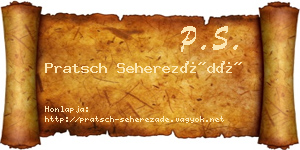 Pratsch Seherezádé névjegykártya